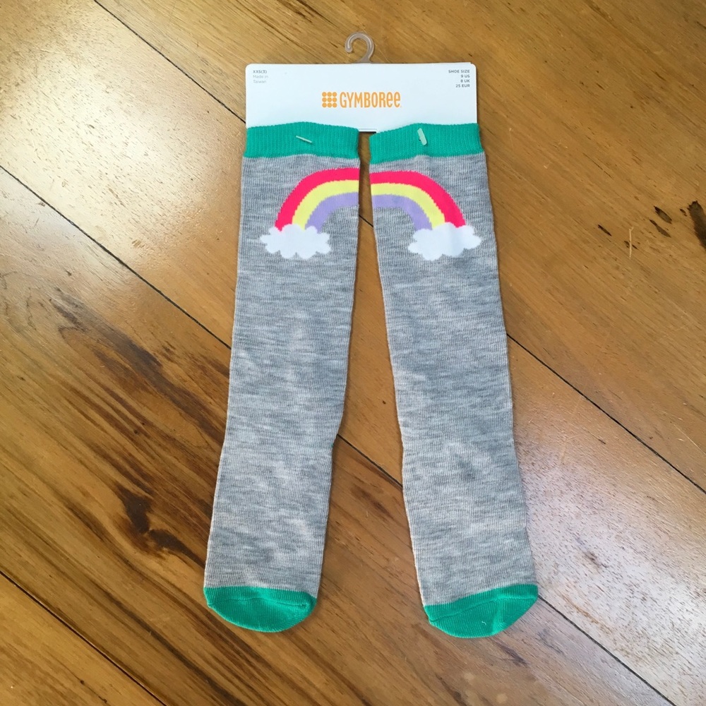 NWT Gymboree Girls Rainbow Socks and Necklace - Picture 1 of 5
